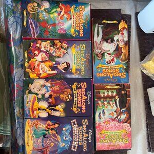 Disney's SingAlong / Sing Along Songs in Very Good Condition (7 VHS Tapes Total)